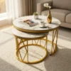 2in1 Marble Nesting Coffee Table Set