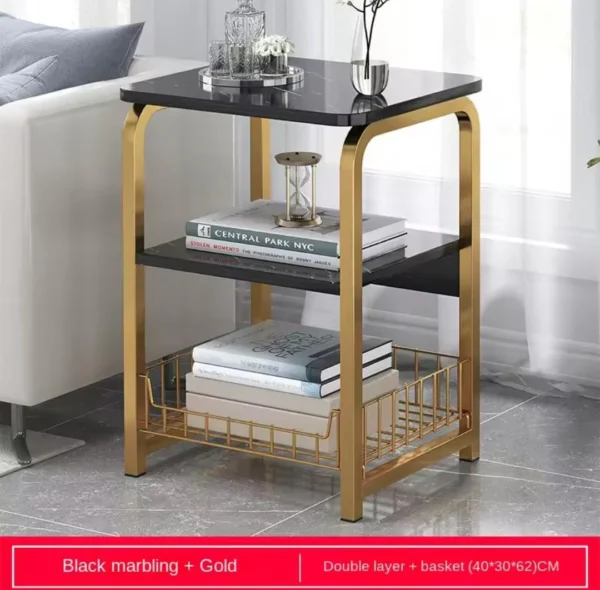 3Tier Side Table with Storage Rack